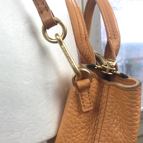 Bimba Y Lola Tan Leather Small Handbag Satchel - Picture 7 of 15